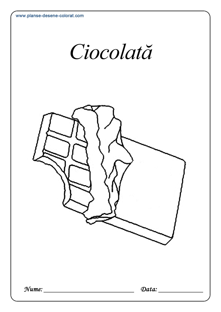 planse de colorat Ciocolata